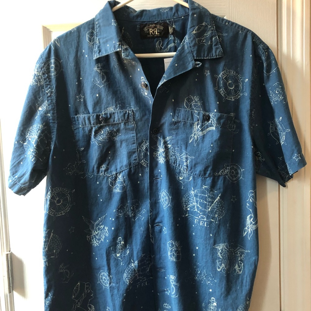 RRL Indigo camp shirt